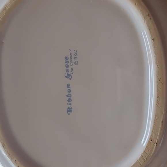 Vintage Ceramic Gravy Boat And Saucer. Ribbon Geese - Picture 2 of 3